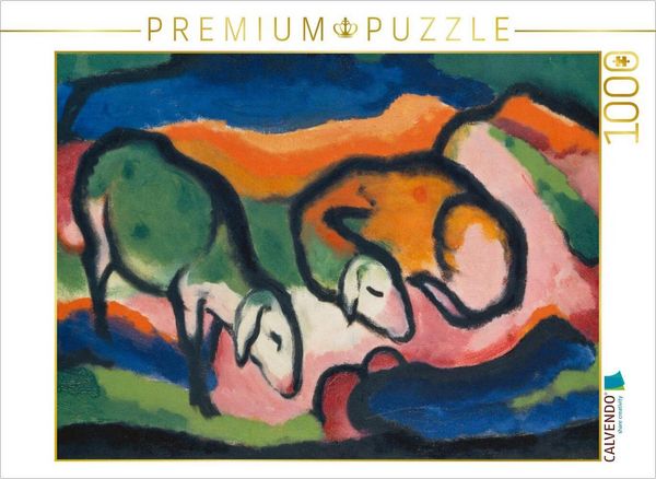 CALVENDO Puzzle Franz Marc. Schafe, 1912 | 1000 Teile Lege-Größe 64x48cm Foto-Puzzle für glückliche Stunden