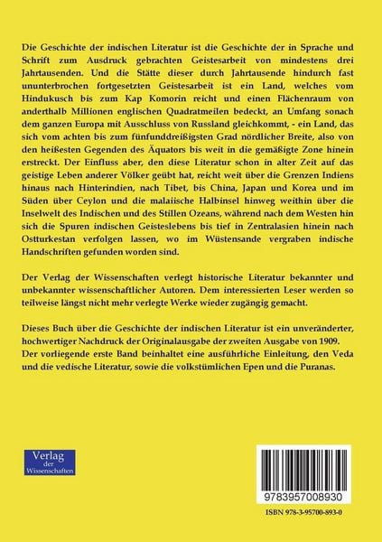 Produktbild: Geschichte der indischen Literatur