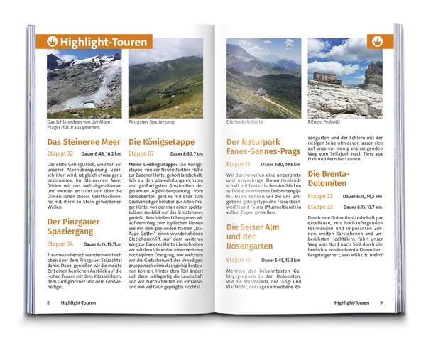 Produktbild: KOMPASS Wanderführer Die Alpenüberquerung vom Königssee zum Gardasee, 26 Etappen mit Extra-Tourenkarte