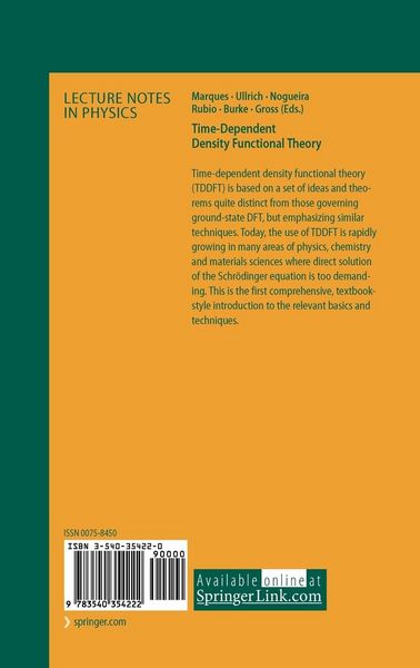 Produktbild: Time-Dependent Density Functional Theory