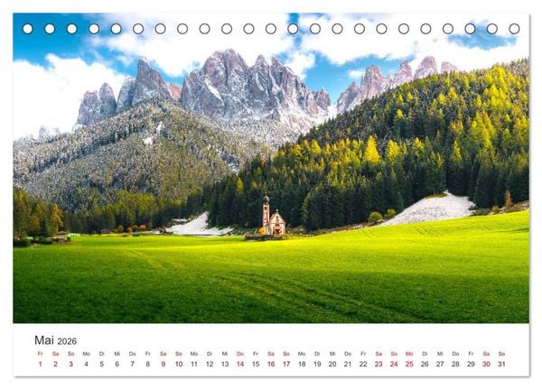 Produktbild: S&uuml;dtirol - Entlang der italienischen Alpen. (Tischkalender 2026 DIN A5 quer), CALVENDO Monatskalender