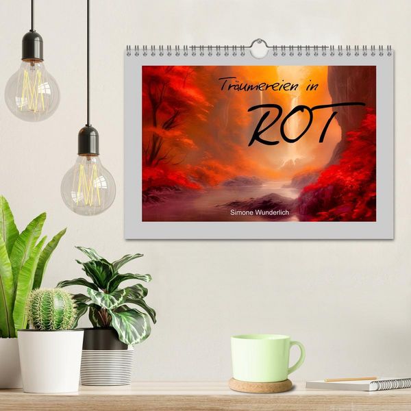 Produktbild: Tr&auml;umereien in Rot (Wandkalender 2026 DIN A4 quer), CALVENDO Monatskalender