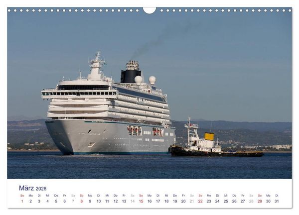 Produktbild: Giganten der Meere - Kreuzfahrtschiffe (Wandkalender 2026 DIN A3 quer), CALVENDO Monatskalender