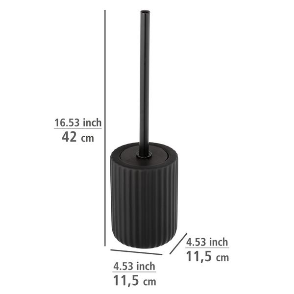 Produktbild: Keramik WC-Garnitur Mod. Belluno Schwarz, mit Soft-Touch Oberfl&auml;che