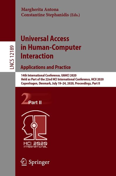 Produktbild: Universal Access in Human-Computer Interaction. Applications and Practice