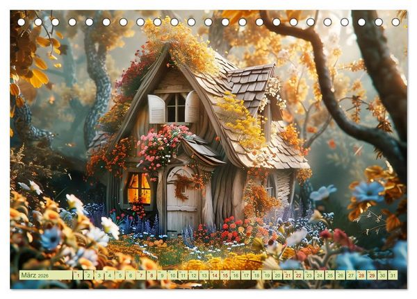 Produktbild: Das kleine H&auml;uschen im Wald (Tischkalender 2026 DIN A5 quer), CALVENDO Monatskalender