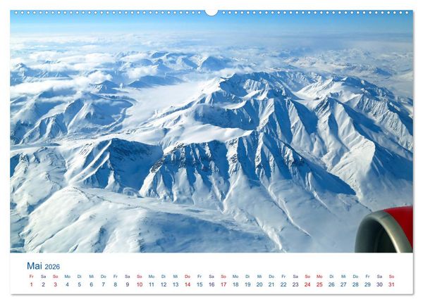 Produktbild: Polarflug Kurs Nordpol (Wandkalender 2026 DIN A2 quer), CALVENDO Monatskalender