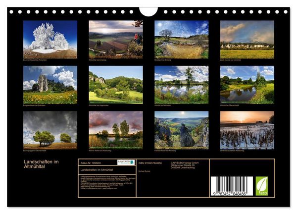 Produktbild: Landschaften im Altm&uuml;hltal (Wandkalender 2026 DIN A4 quer), CALVENDO Monatskalender