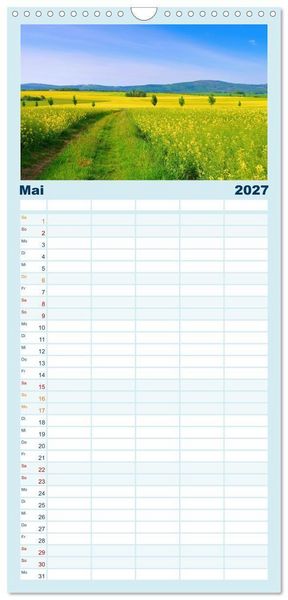 Produktbild: Familienplaner 2027 - Zittauer Gebirge - Deutschlands kleinstes Mittelgebirge mit 5 Spalten (Wandkalender, 21 x 45 cm) CALVENDO