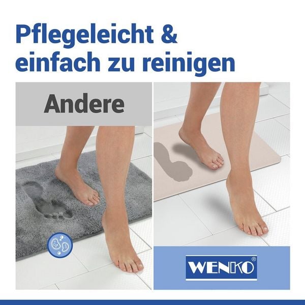 Produktbild: Diatomit Badematte Mod. Simi Ecru, 60 x 39 cm, schnelltrocknend und rutschsicher
