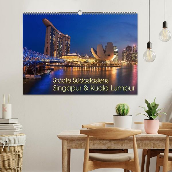 Produktbild: St&auml;dte S&uuml;dostasiens - Singapur & Kuala Lumpur (Wandkalender 2026 DIN A2 quer), CALVENDO Monatskalender