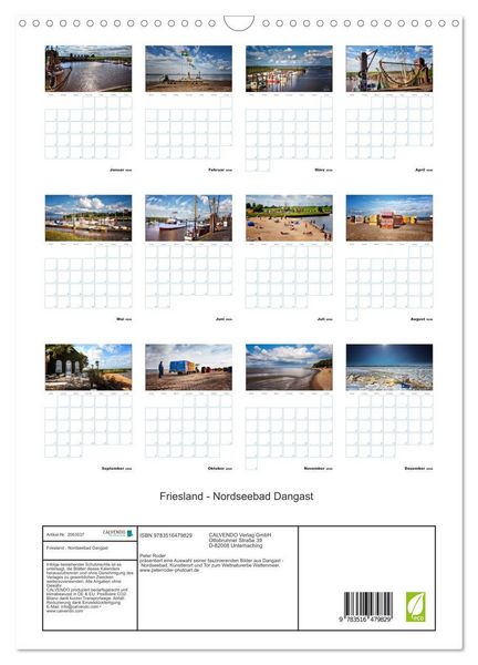 Produktbild: Friesland - Nordseebad Dangast (Wandkalender 2026 DIN A3 hoch), CALVENDO Monatskalender