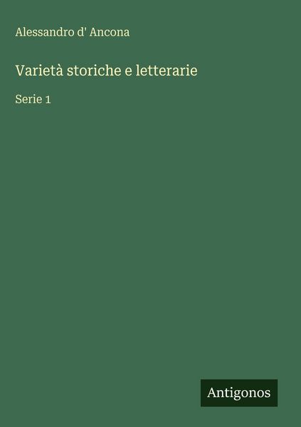 Produktbild: Variet&agrave; storiche e letterarie