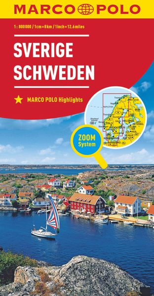 MARCO POLO Länderkarte Schweden 1:800 000