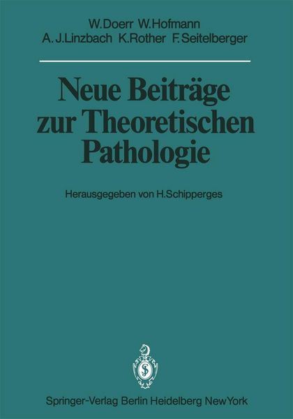 Produktbild: Neue Beitr&auml;ge zur Theoretischen Pathologie
