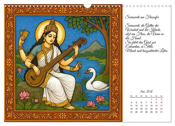 Produktbild: G&ouml;tterwelten des Hinduismus (Wandkalender 2026 DIN A3 quer), CALVENDO Monatskalender