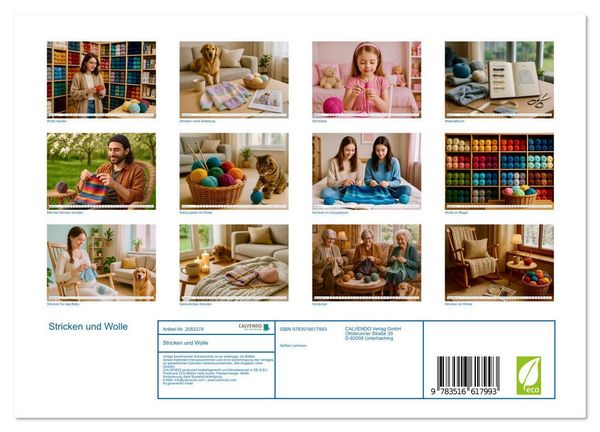 Produktbild: Stricken und Wolle (Wandkalender 2026 DIN A4 quer), CALVENDO Monatskalender