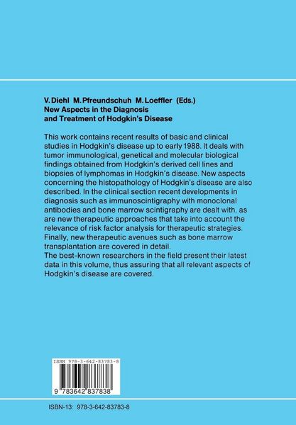 Produktbild: New Aspects in the Diagnosis and Treatment of Hodgkin&rsquo;s Disease
