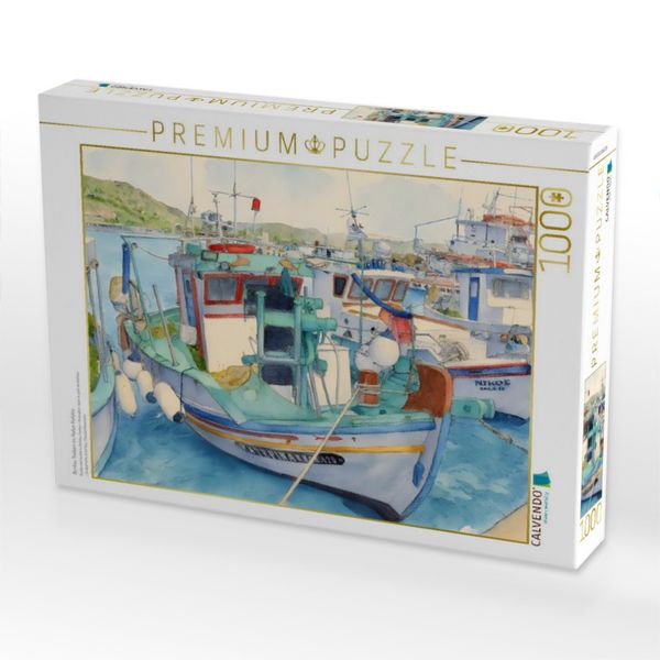 Produktbild: CALVENDO Puzzle Buntes Treiben im Hafen Kefalos | 1000 Teile Lege-Gr&ouml;&szlig;e 64x48cm Foto-Puzzle f&uuml;r gl&uuml;ckliche Stunden