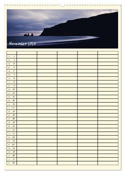 Produktbild: Urlaubsparadiese - Familienplaner (hochwertiger Premium Wandkalender 2026 DIN A2 hoch), Kunstdruck in Hochglanz