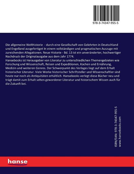 Produktbild: Die allgemeine Welthistorie