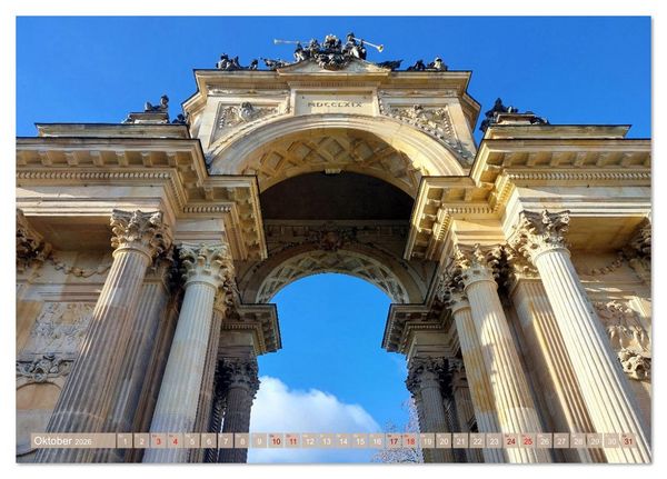 Produktbild: Sanssouci - Ohne Sorge - Schloss und Park (Tischkalender 2026 DIN A5 quer), CALVENDO Monatskalender