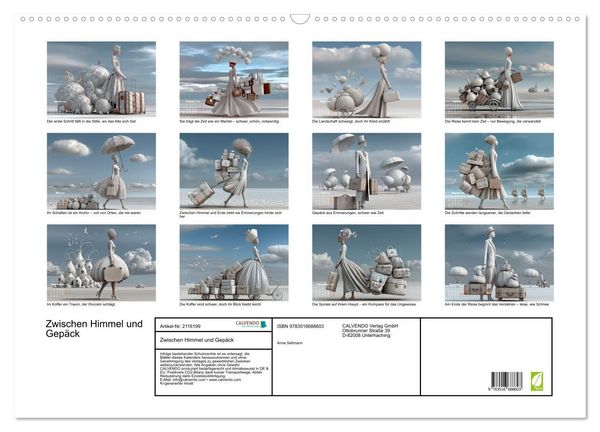 Produktbild: Zwischen Himmel und Gep&auml;ck (Wandkalender 2026 DIN A2 quer), CALVENDO Monatskalender