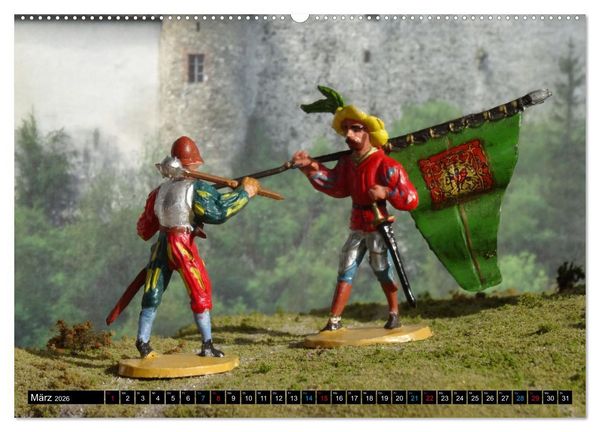 Produktbild: Landsknechte und Ritter im Modell (Wandkalender 2026 DIN A2 quer), CALVENDO Monatskalender