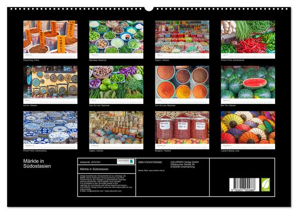 Produktbild: M&auml;rkte in S&uuml;dostasien (hochwertiger Premium Wandkalender 2026 DIN A2 quer), Kunstdruck in Hochglanz