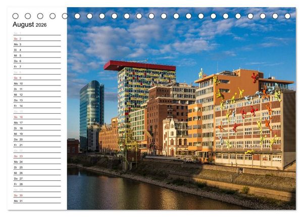 Produktbild: D&uuml;sseldorf - Impressionen (Tischkalender 2026 DIN A5 quer), CALVENDO Monatskalender