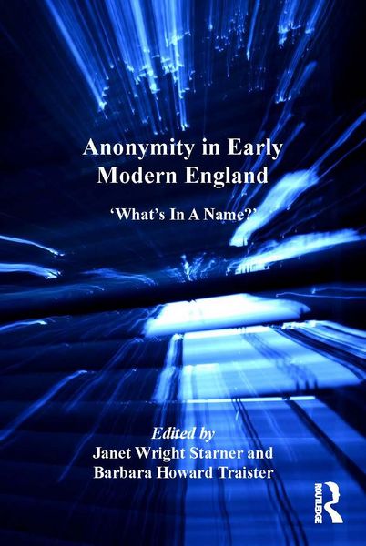 Produktbild: Anonymity in Early Modern England