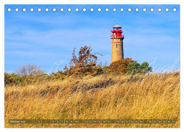 Produktbild: Kap Arkona und das alte Fischerdorf Vitt (Tischkalender 2026 DIN A5 quer), CALVENDO Monatskalender