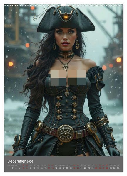 Produktbild: Pirate princesses (Wall Calendar 2026 DIN A2 portrait), CALVENDO 12 Month Wall Calendar