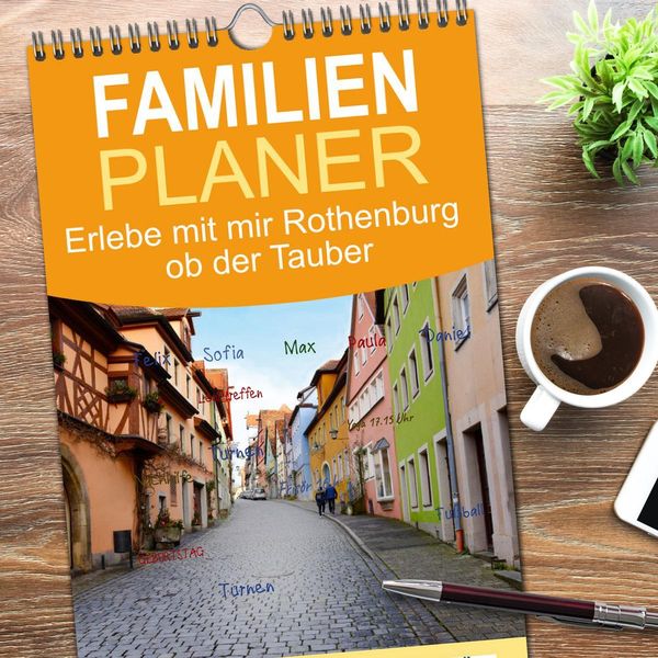 Produktbild: Familienplaner 2026 - Erlebe mit mir Rothenburg ob der Tauber mit 5 Spalten (Wandkalender, 21 x 45 cm) CALVENDO