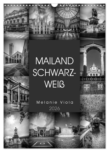 Produktbild: MAILAND SCHWARZWEI&szlig; (Wandkalender 2026 DIN A3 hoch), CALVENDO Monatskalender