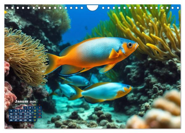 Produktbild: Tief unten im Meer Unterwasser Fantasy (Wandkalender 2026 DIN A4 quer), CALVENDO Monatskalender