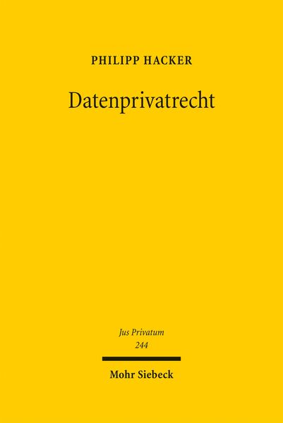 Produktbild: Hacker, P: Datenprivatrecht