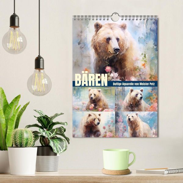 Produktbild: B&auml;ren. Duftige Aquarelle von Meister Petz (Wandkalender 2026 DIN A4 hoch), CALVENDO Monatskalender