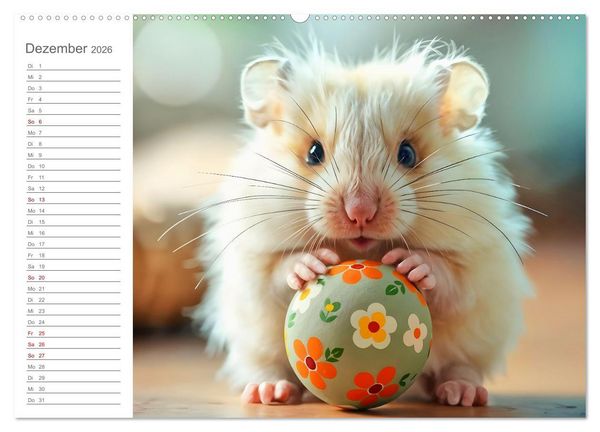 Produktbild: Spielzeit mit Schnuffel - Ein Hamster im Spielzeugparadies (Wandkalender 2026 DIN A2 quer), CALVENDO Monatskalender
