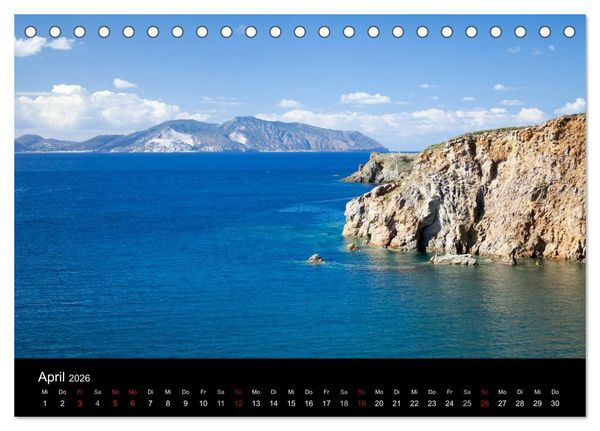 Produktbild: Liparische Inseln (Tischkalender 2026 DIN A5 quer), CALVENDO Monatskalender