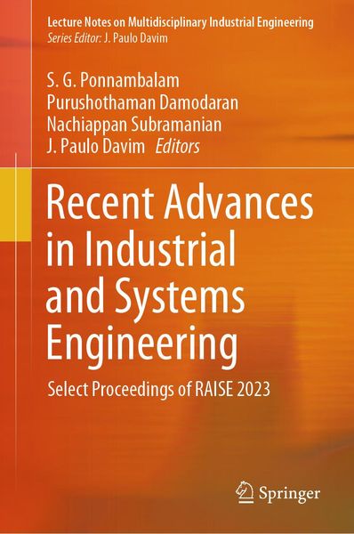 Produktbild: Recent Advances in Industrial and Systems Engineering
