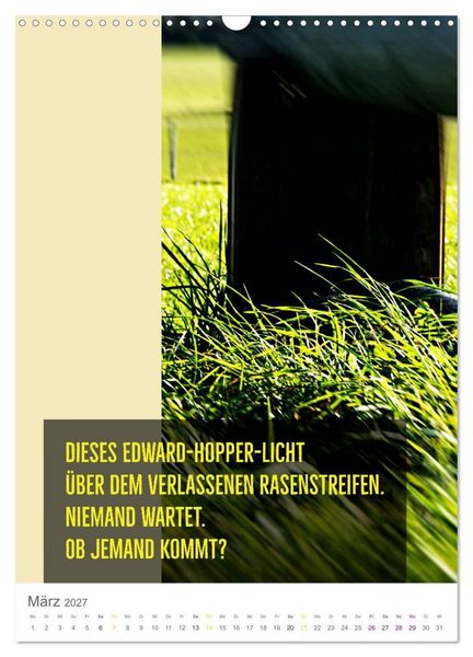 Produktbild: Tagesfarben - Poesie in Wort und Bild (Wandkalender 2027 DIN A3 hoch), CALVENDO Monatskalender