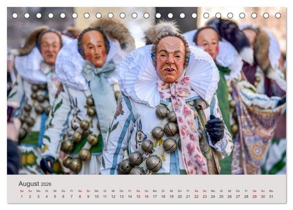 Produktbild: Narri 2026 Bilder der Schw&auml;bisch-Alemannischen Fasnet (Tischkalender 2026 DIN A5 quer), CALVENDO Monatskalender