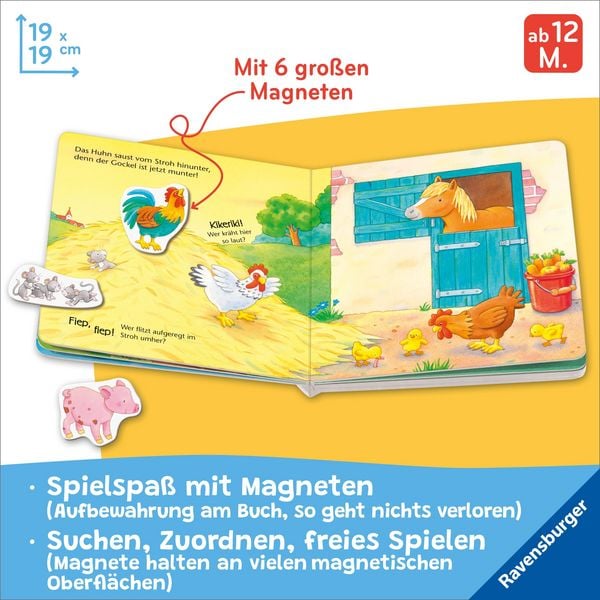 Produktbild: Mein erstes Magnetbuch - Wer spielt mit wem? Bauernhoftiere
