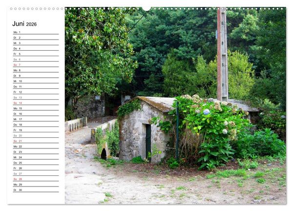 Produktbild: Jakobsweg - Camino Portugues (hochwertiger Premium Wandkalender 2026 DIN A2 quer), Kunstdruck in Hochglanz