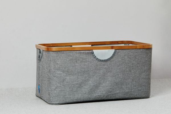 Produktbild: W&auml;schekorb Mod. Bahari aus Bambus, W&auml;schekorb, faltbar, 50 l