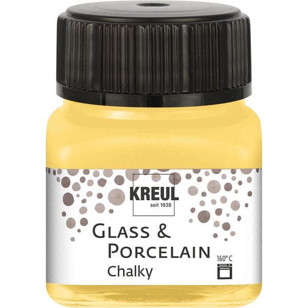 KREUL Porzellanfarbe Chalky yellow safran 20ml Glas