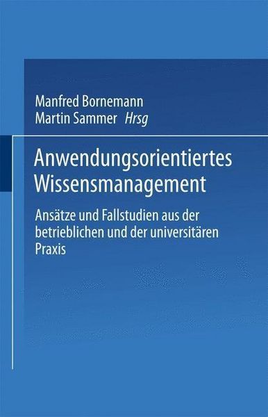 Produktbild: Anwendungsorientiertes Wissensmanagement