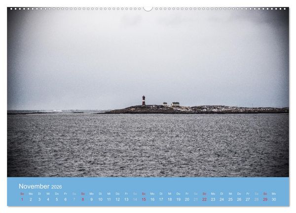 Produktbild: Leuchtfeuer der norwegischen K&uuml;ste (hochwertiger Premium Wandkalender 2026 DIN A2 quer), Kunstdruck in Hochglanz