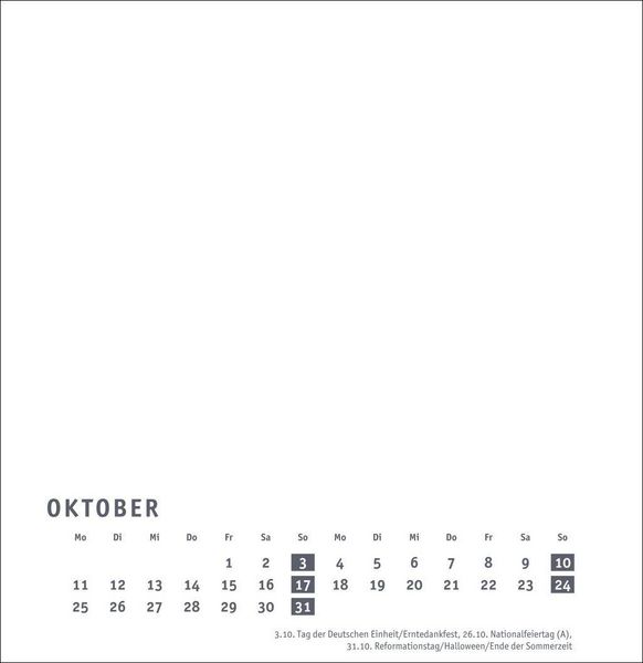 Produktbild: Premium-Bastelkalender wei&szlig; gro&szlig; 2027